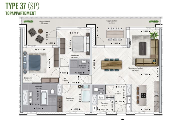 Bekijk foto 10 van BLOSSEM Edison - Topappartement (Bouwnr. 6.110)