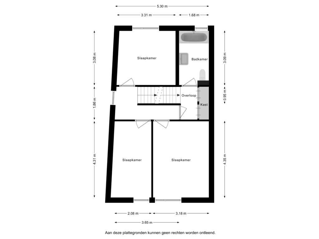 Bekijk plattegrond van Eerste verdieping van Paterstraat 42-A