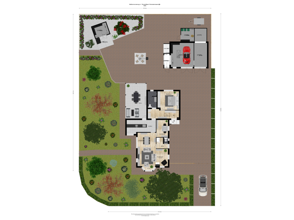 Bekijk plattegrond van Tuin van Bakkersveenweg 11