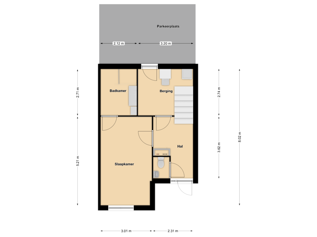 Bekijk plattegrond van Begane grond van Bramengaarde 43