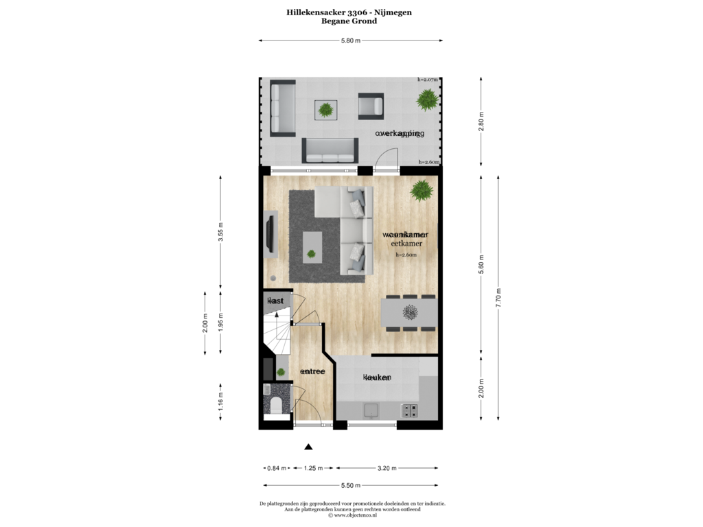 View floorplan of BEGANE GROND of Hillekensacker 3306