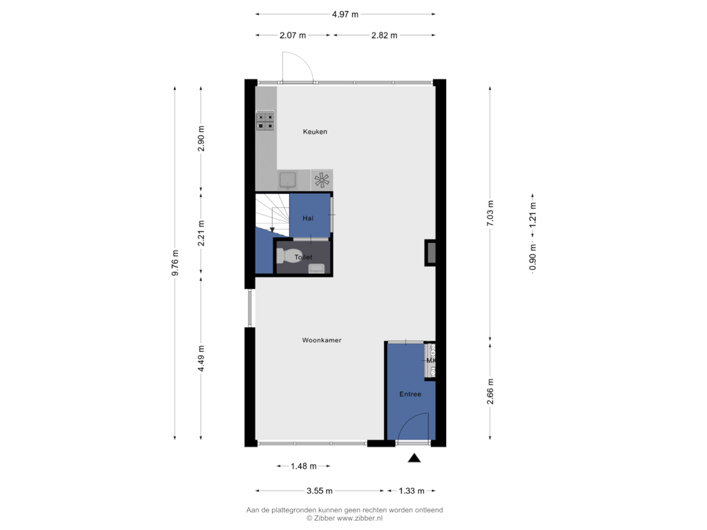 View floorplan of Begane grond of de Huisstede 11