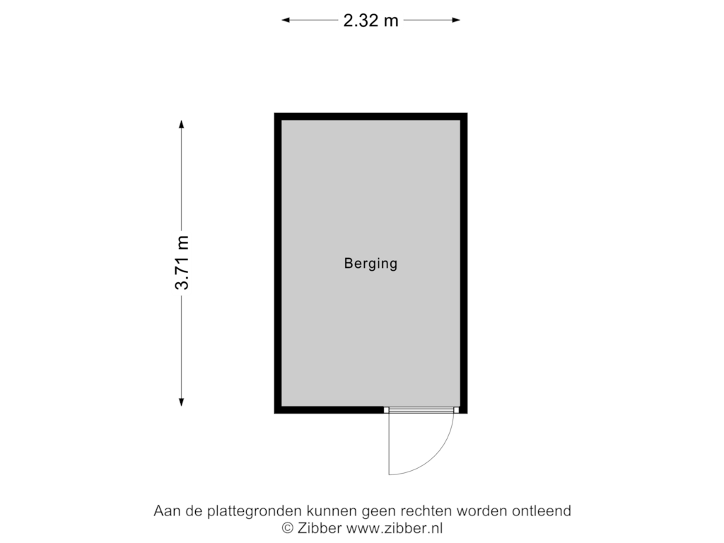 View floorplan of Berging of de Huisstede 11