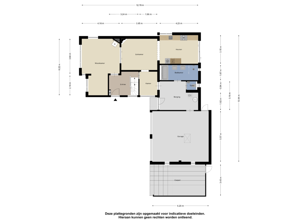 Bekijk plattegrond van Begane grond van Tsjerkestrjitte 9