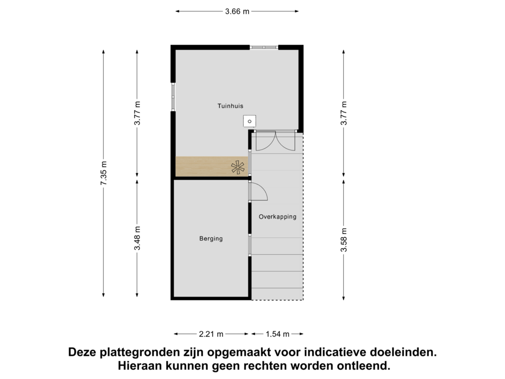 Bekijk plattegrond van Tuinhuis van Tsjerkestrjitte 9