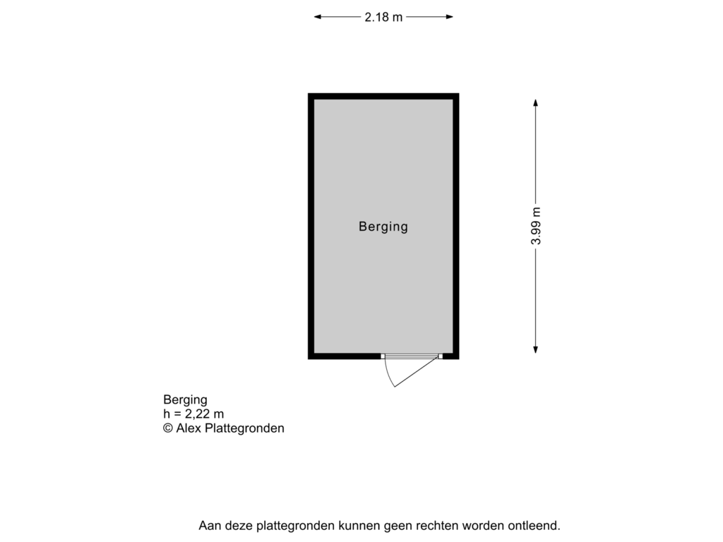 Bekijk plattegrond van Berging van Seinpostduin 158