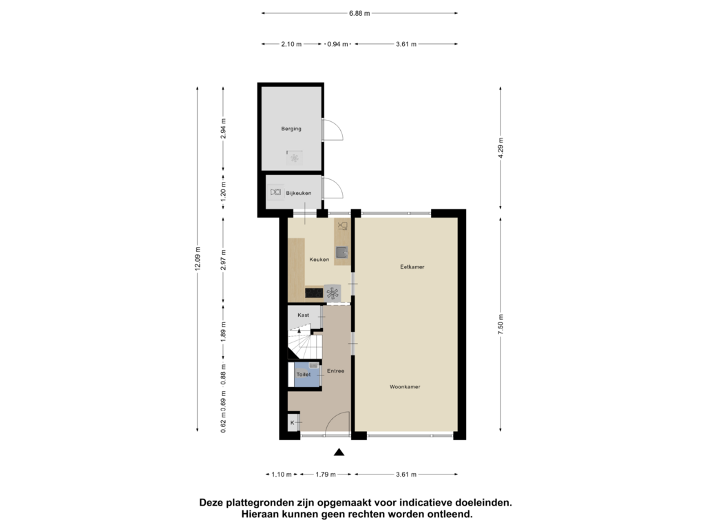 Bekijk plattegrond van Begane Grond van De Buorren 10