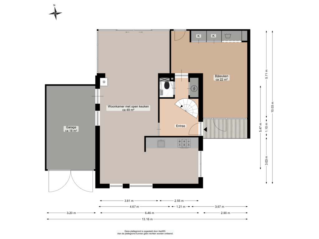 Bekijk plattegrond van Begane grond van Telstar 49