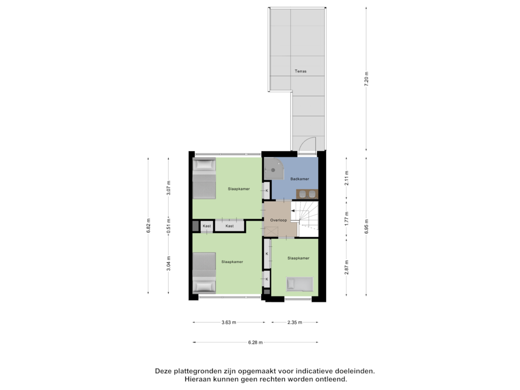 Bekijk plattegrond van Eerste Verdieping van Houtsagersstrjitte 4