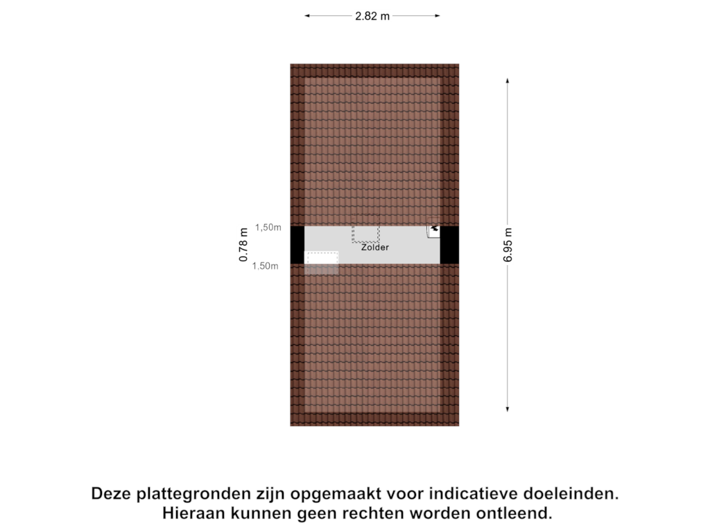 Bekijk plattegrond van Zolder van Houtsagersstrjitte 4