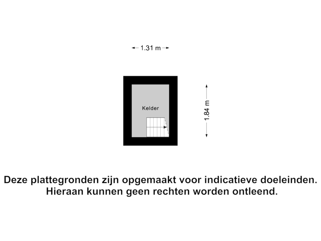 Bekijk plattegrond van Kelder van Houtsagersstrjitte 4