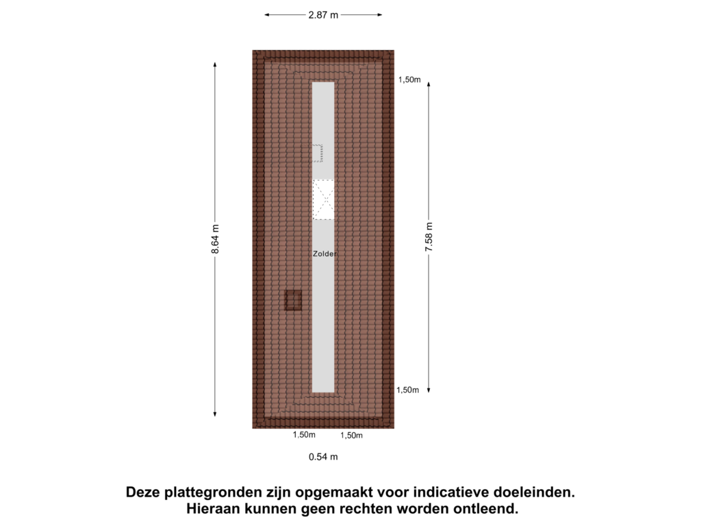 View floorplan of Zolder of De Esken 4