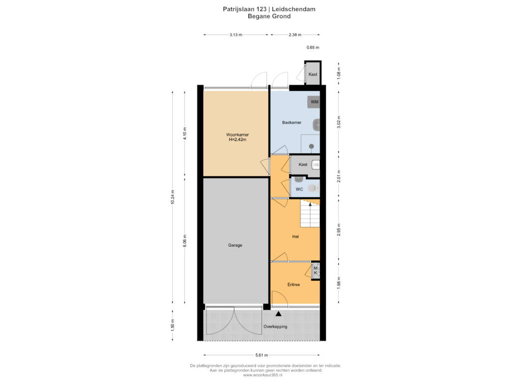 Bekijk plattegrond van Begane Grond van Patrijslaan 123