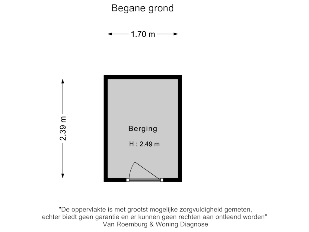 Bekijk plattegrond van Berging van Utrechtsedwarsstraat 57-B