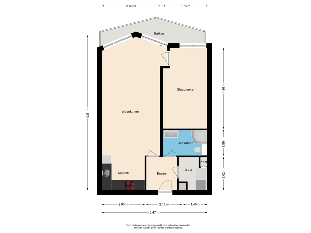 Bekijk plattegrond van Appartement van Beneluxlaan 337