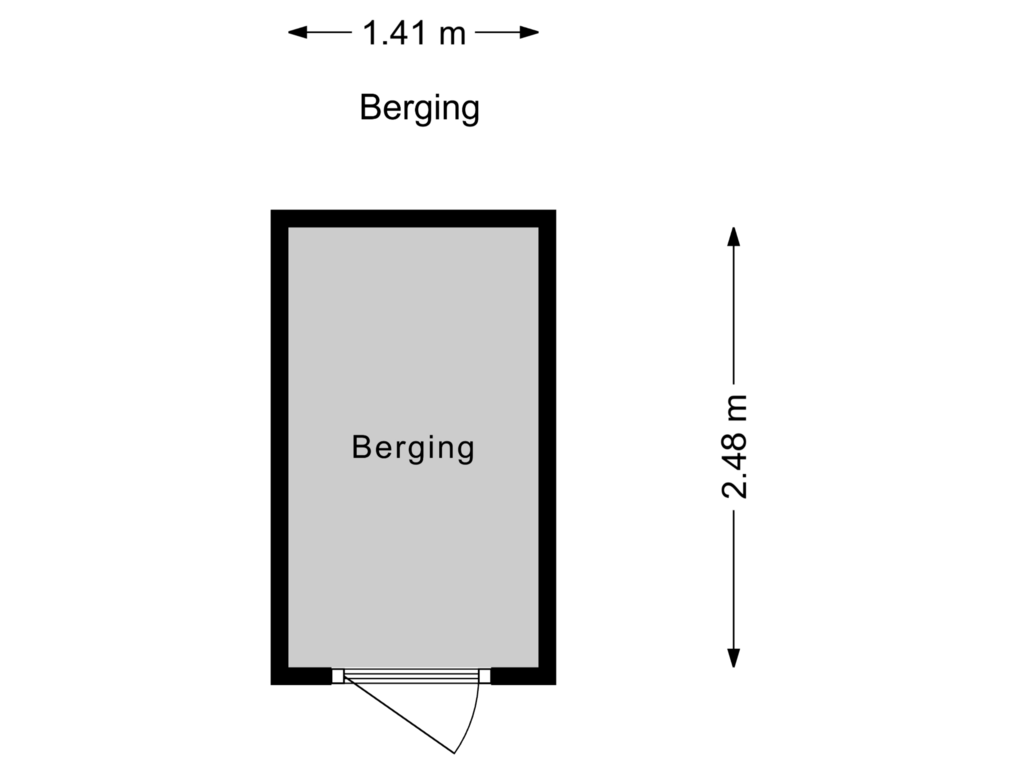 Bekijk plattegrond van Berging van Ridderspoorweg 42