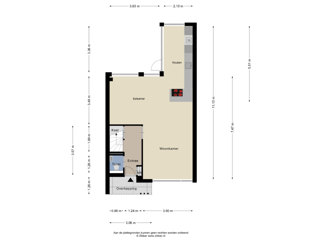 View floorplan of Begane Grond of Una-Corda 8