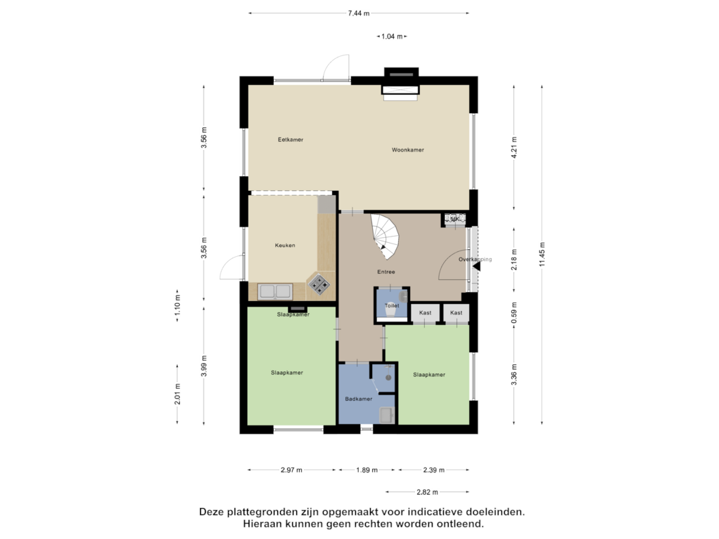 Bekijk plattegrond van Begane Grond van Oosterdijk 11