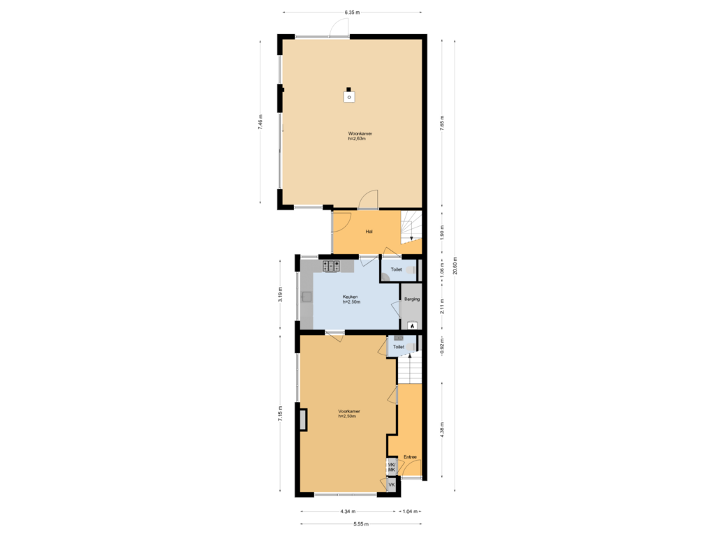 Bekijk plattegrond van Begane grond van Rijnkade 72