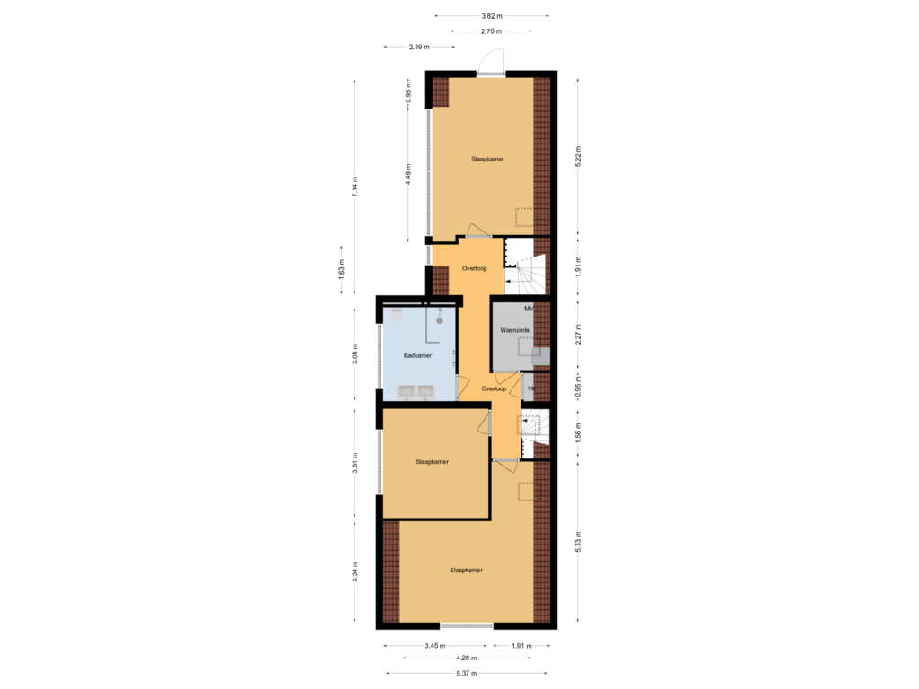 Bekijk plattegrond van 1e verdieping van Rijnkade 72