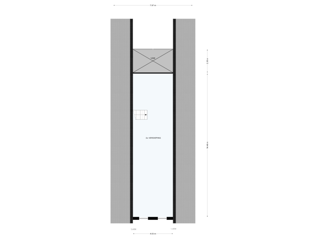 View floorplan of 2e VERDIEPING of Schuurmansweg 1-M