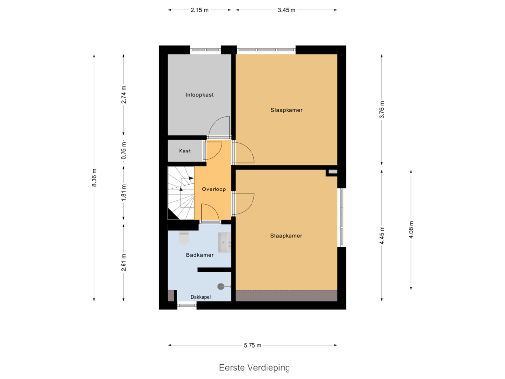 Bekijk plattegrond van Eerste Verdieping van Koggewaard 4