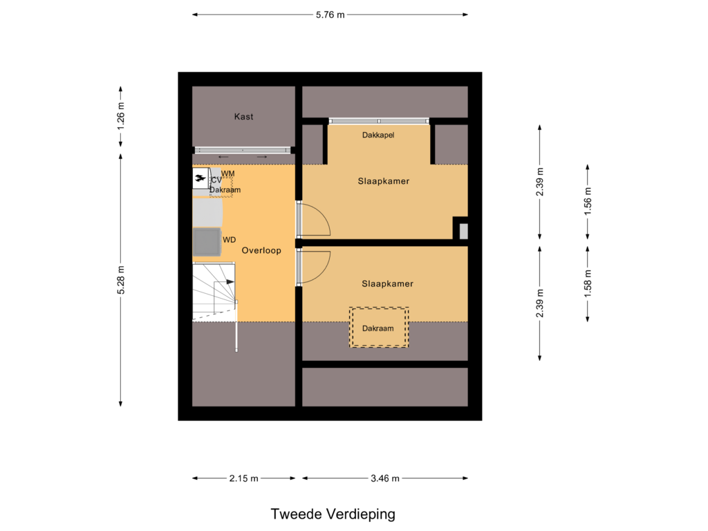 Bekijk plattegrond van Tweede Verdieping van Koggewaard 4