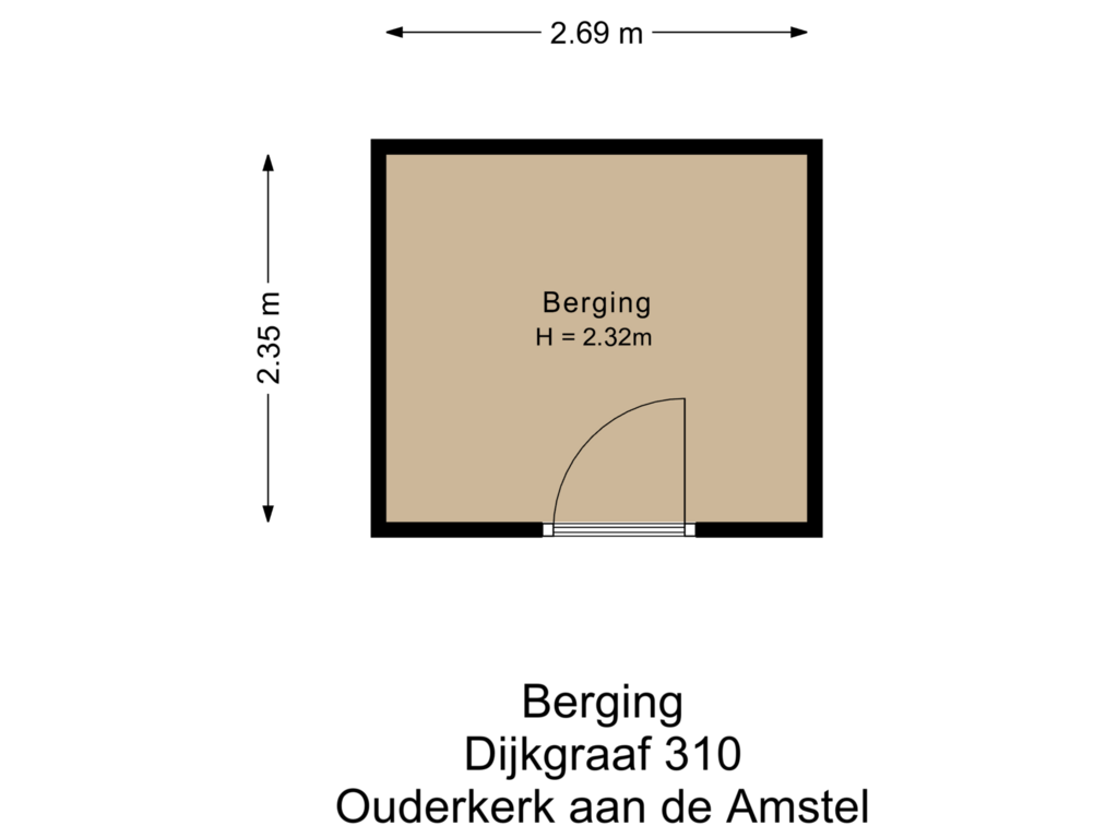 Bekijk plattegrond van Berging van Dijkgraaf 310