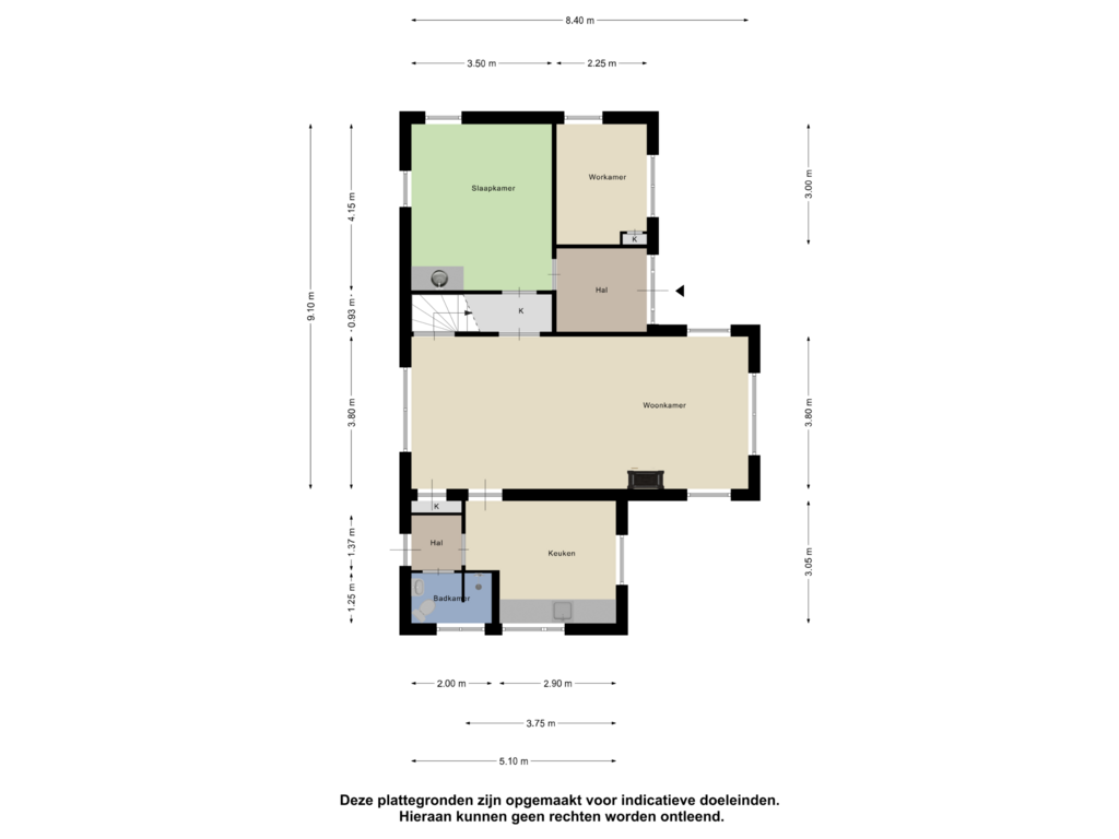 Bekijk plattegrond van Begane Grond van Terwisscha 6