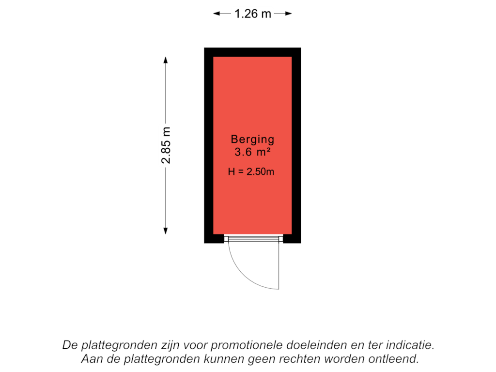 View floorplan of Berging of Hongarijehof 36