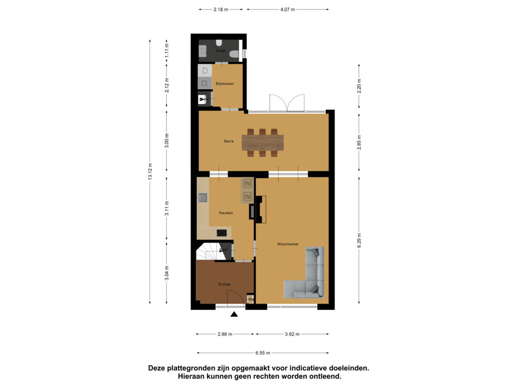 Bekijk plattegrond van Begane Grond van Meidoornstraat 4