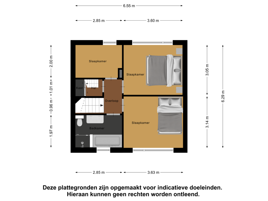 Bekijk plattegrond van Eerste Verdieping van Meidoornstraat 4