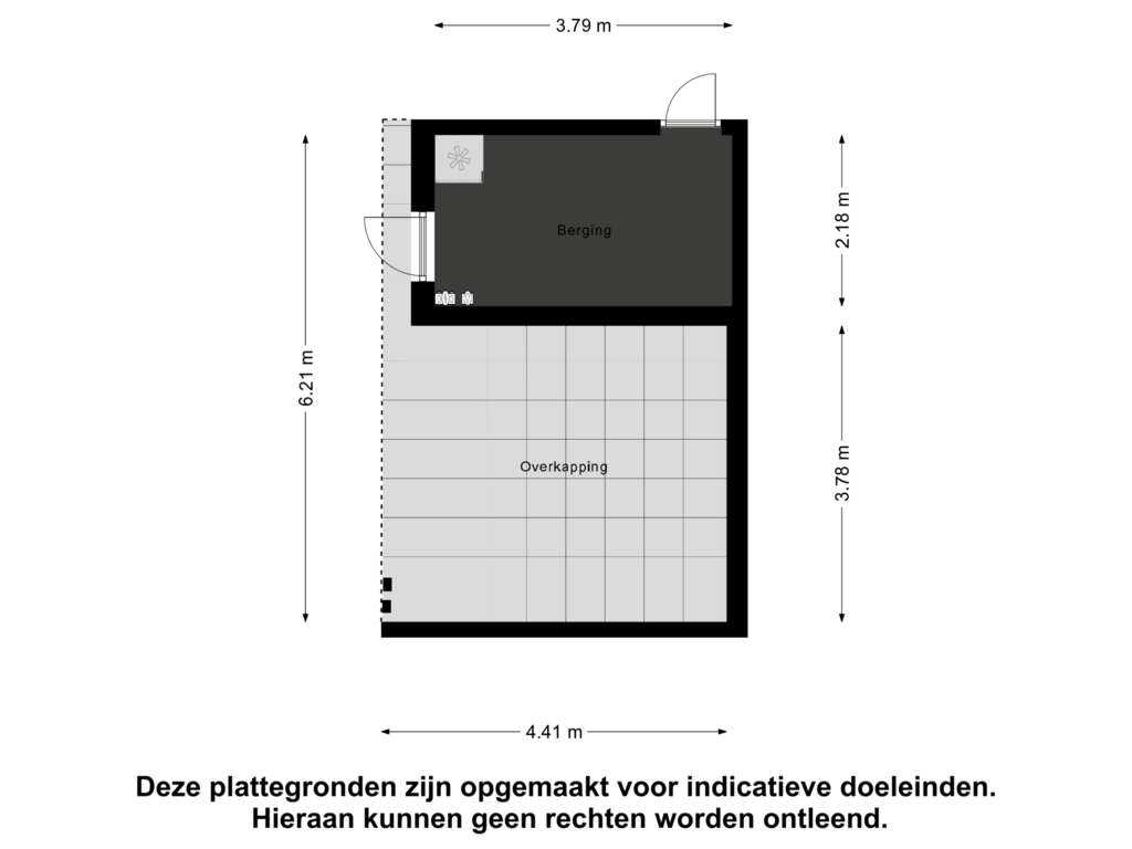 Bekijk plattegrond van Berging van Meidoornstraat 4