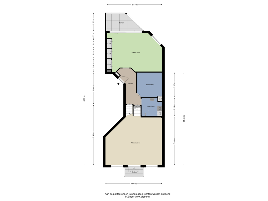 View floorplan of Eerste Verdieping of Pieter Cornelisz. Hooftstraat 184