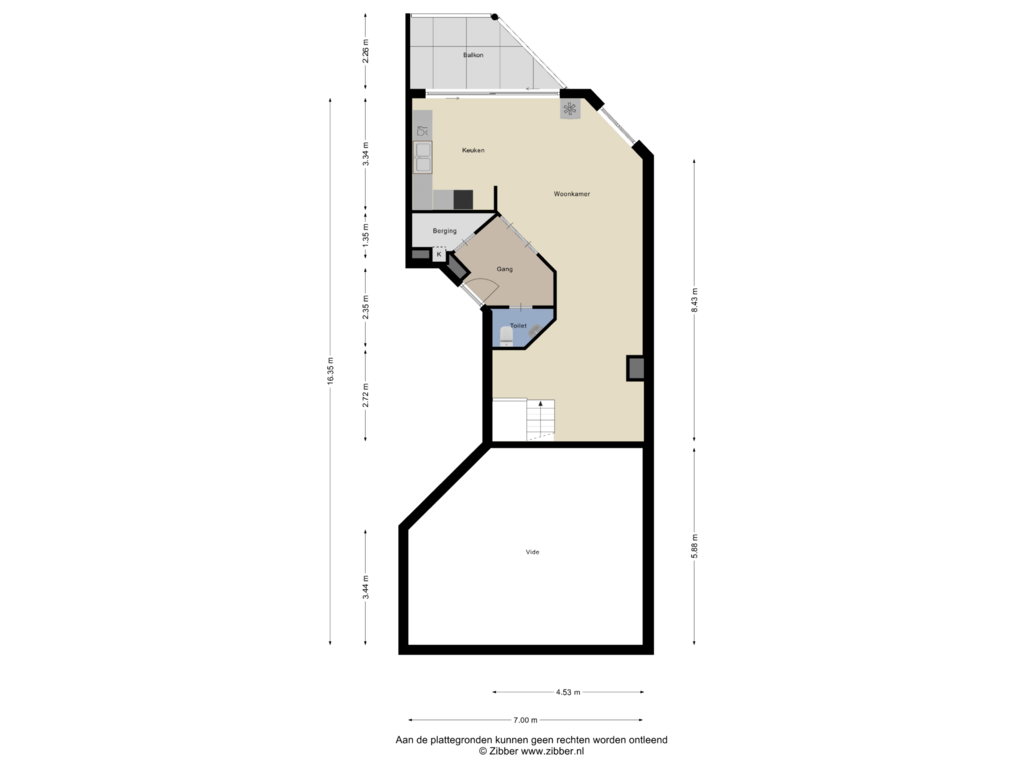 View floorplan of Tweede Verdieping of Pieter Cornelisz. Hooftstraat 184