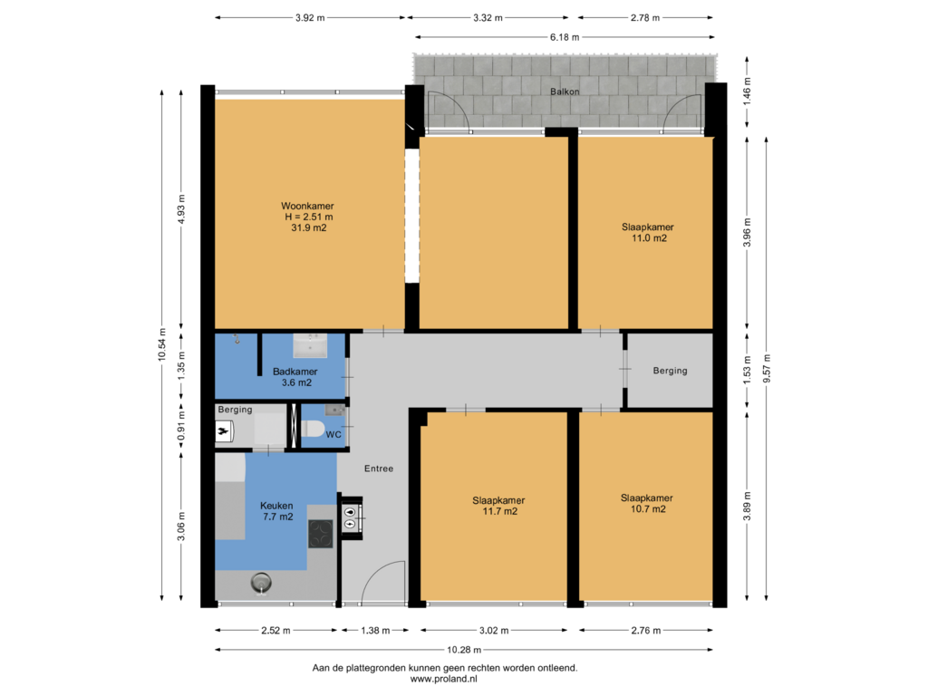 View floorplan of Appartement of Nieuwe Damlaan 399