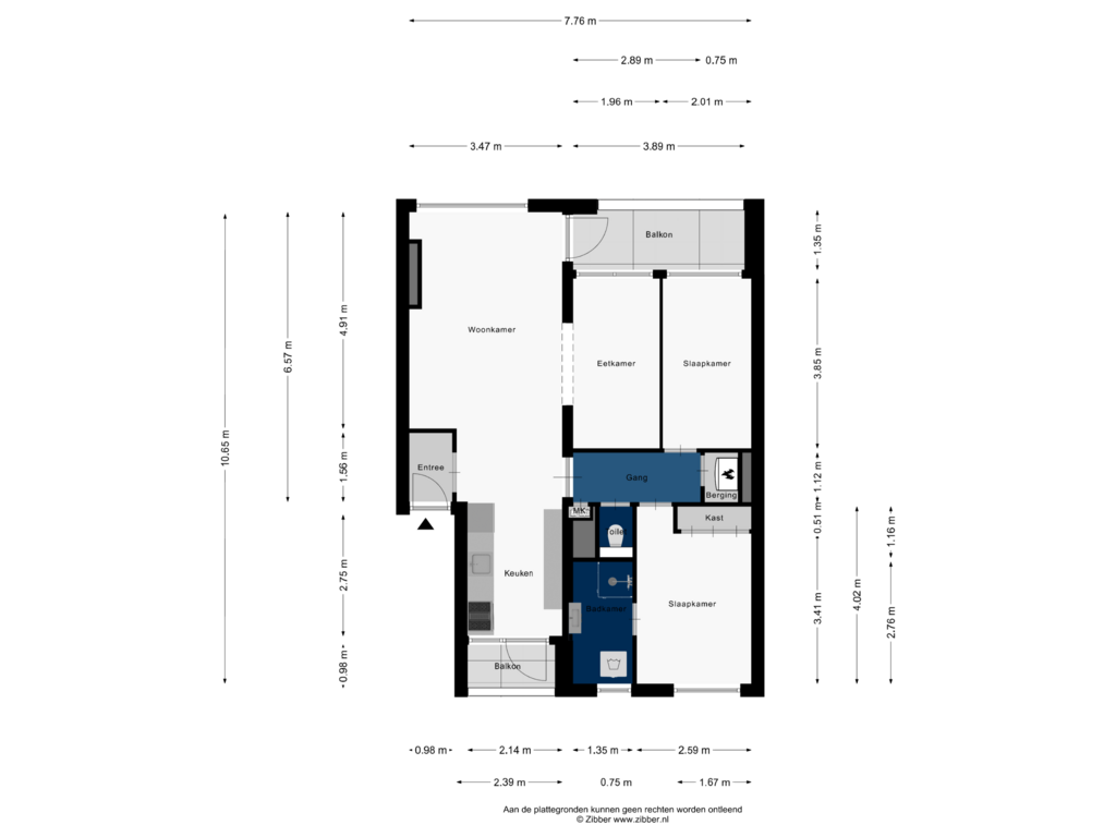 Bekijk plattegrond van Appartement van Corantijnstraat 26