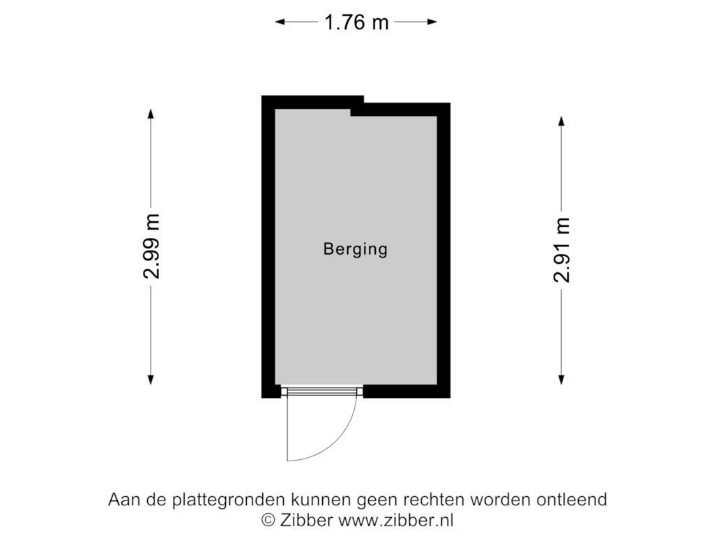 Bekijk plattegrond van Berging van Corantijnstraat 26