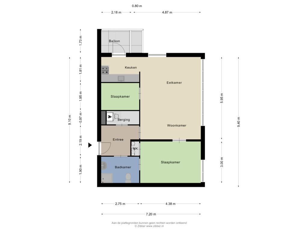 View floorplan of Begane Grond of Kerkstraat 16-B