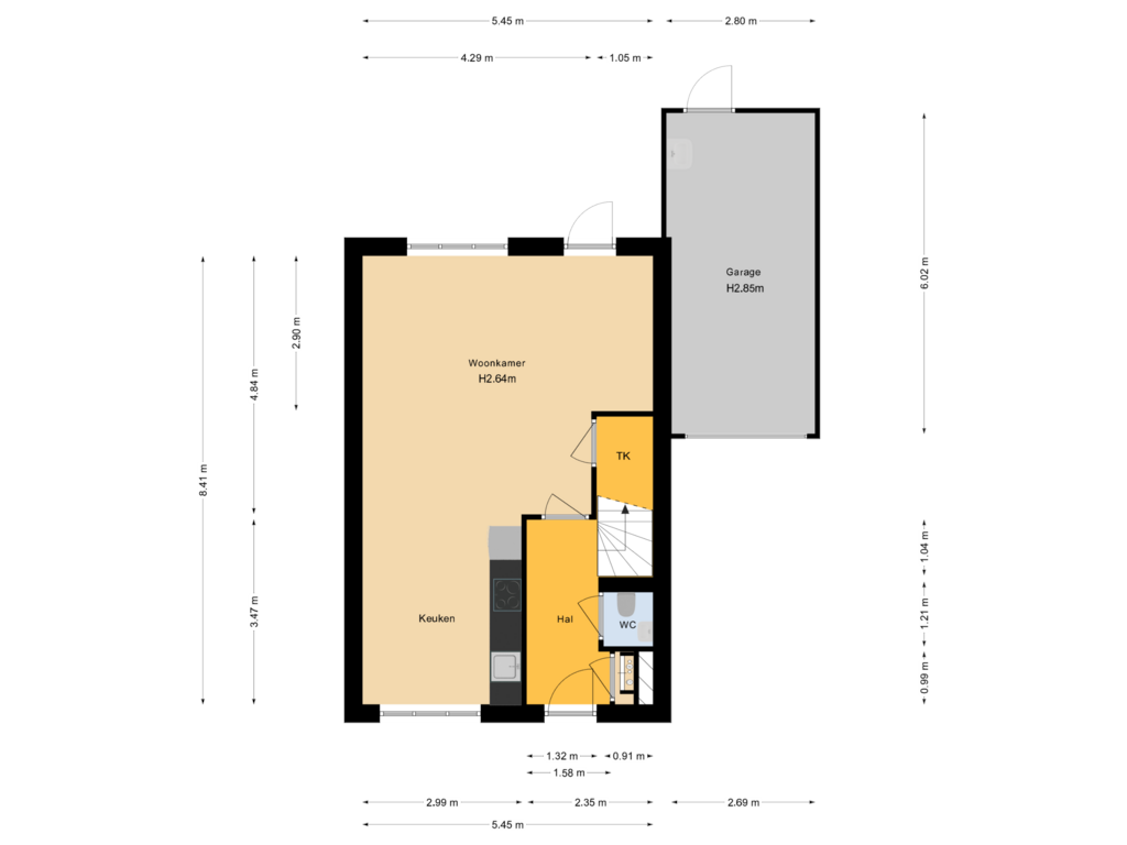 Bekijk plattegrond van Begane grond van Rietdreef 28