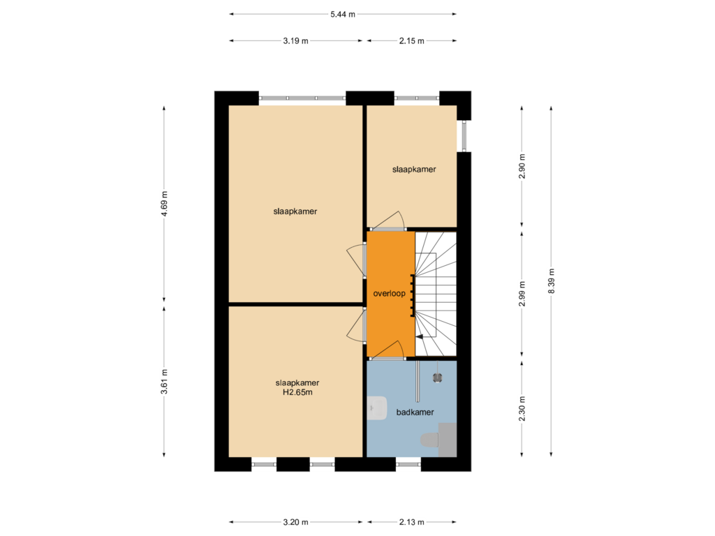 Bekijk plattegrond van Eerste verdieping van Rietdreef 28