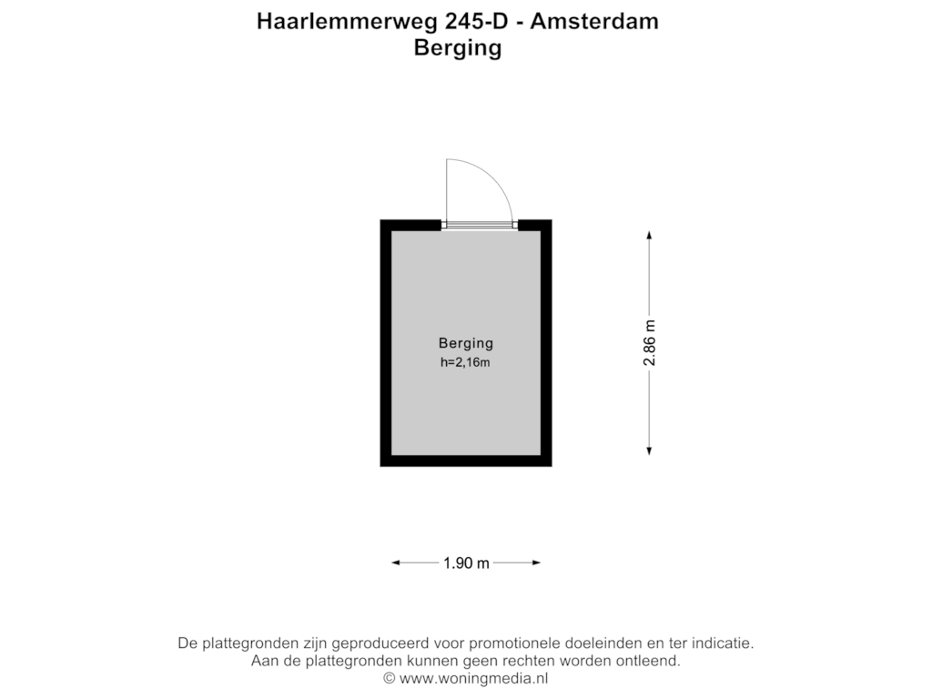 Bekijk plattegrond van Berging van Haarlemmerweg 245-D