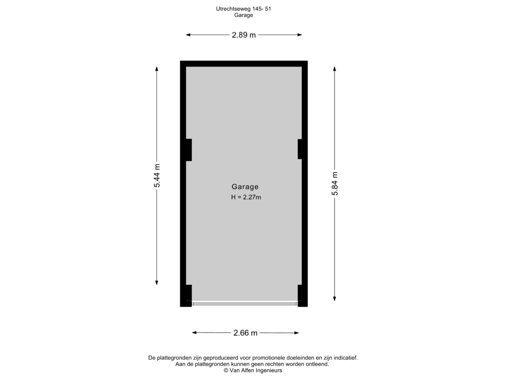 View floorplan of Garage of Utrechtseweg 145-51