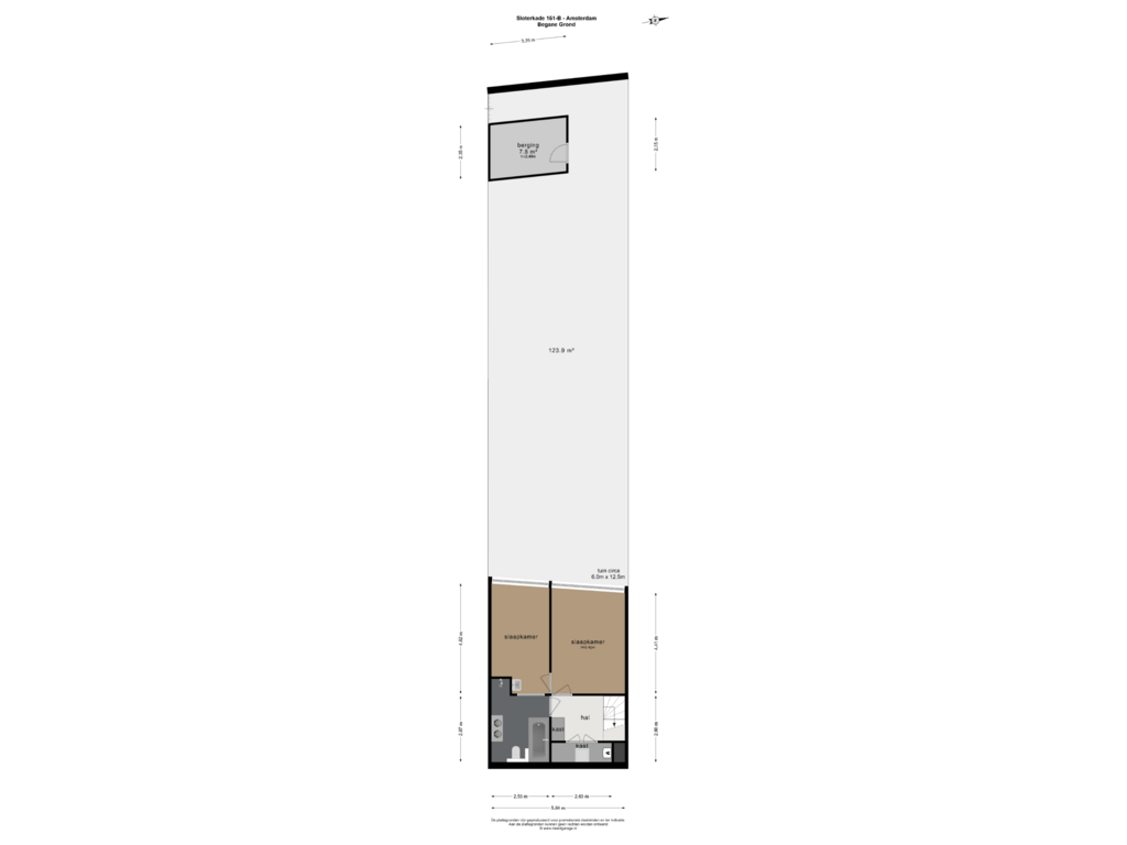 Bekijk plattegrond van BEGANE GROND van Sloterkade 161-B