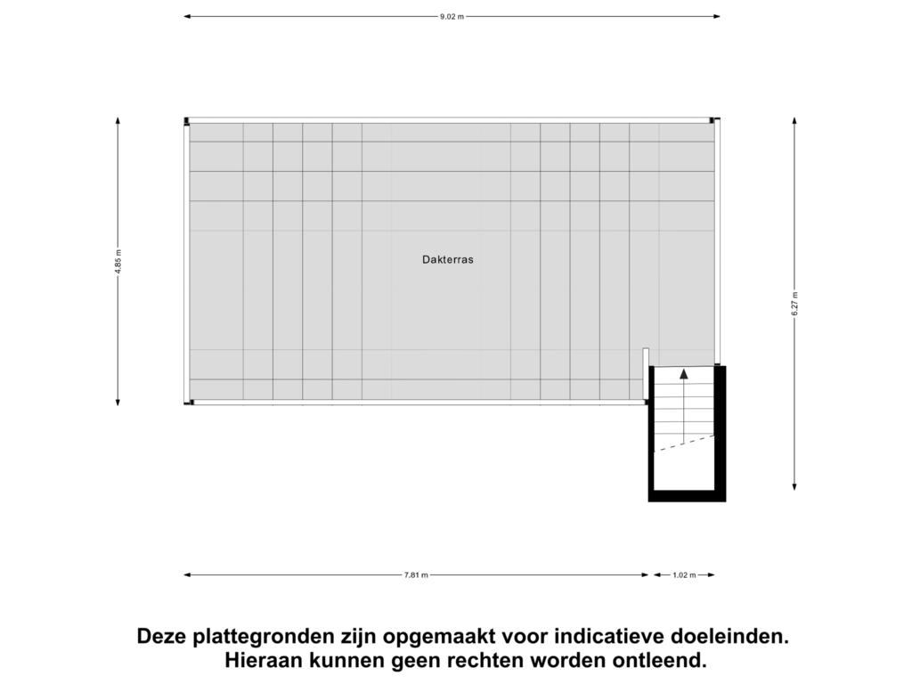 View floorplan of Dakterras of Victorieplein 39-2