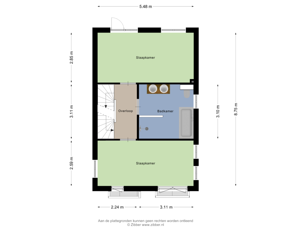 Bekijk plattegrond van Eerste Verdieping van De Tuier 33