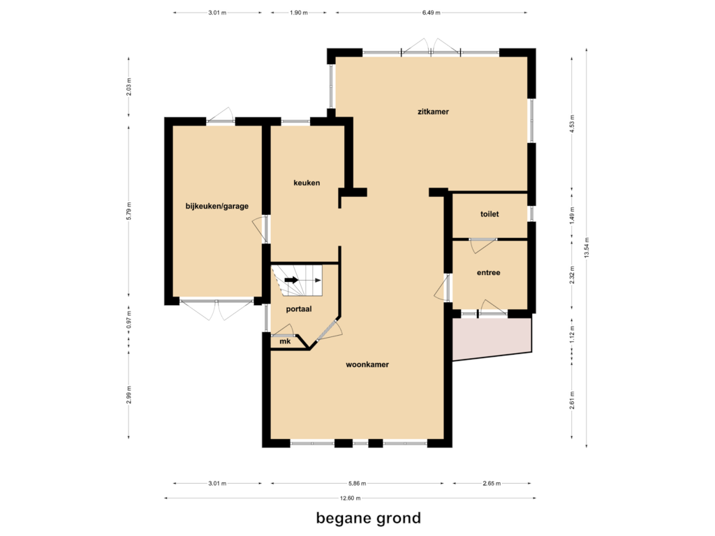 Bekijk plattegrond van Begane Grond van Van Sonsveldstraat 12