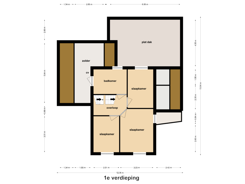 Bekijk plattegrond van 1e Verdieping van Van Sonsveldstraat 12