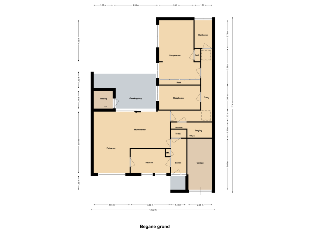 View floorplan of Begane Grond of Molenveld 9