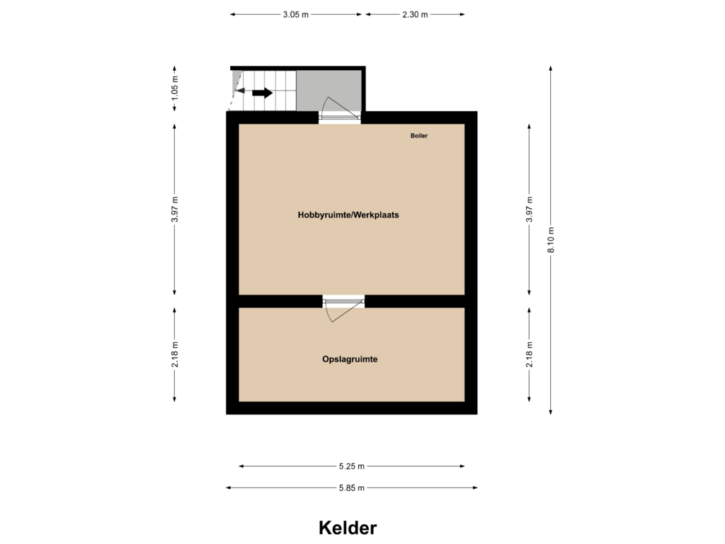 View floorplan of Kelder of Molenveld 9